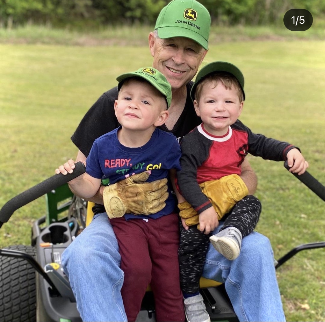 Glenn McGee with his grandsons